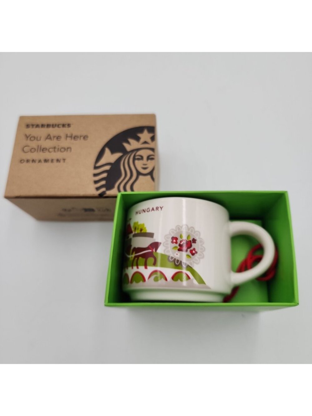 Hungary Starbucks mini Mug Cup DEMI 2oz ORNAMENT You Are Here Collection NEW